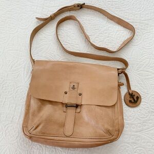 Harbour 2nd Leather Square Crossbody Messenger Bag,‎ Tan